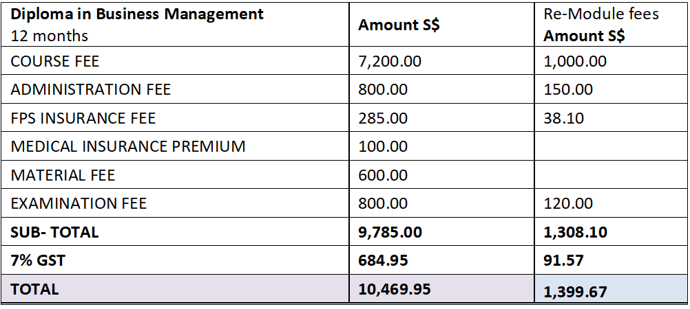 Diploma in Business Management Singapore | Hanbridge