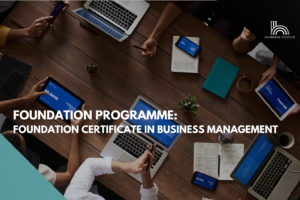 Foundation Certificate in Business Management course title image: A pathway for O-Level graduates to a University of Suffolk UK degree.