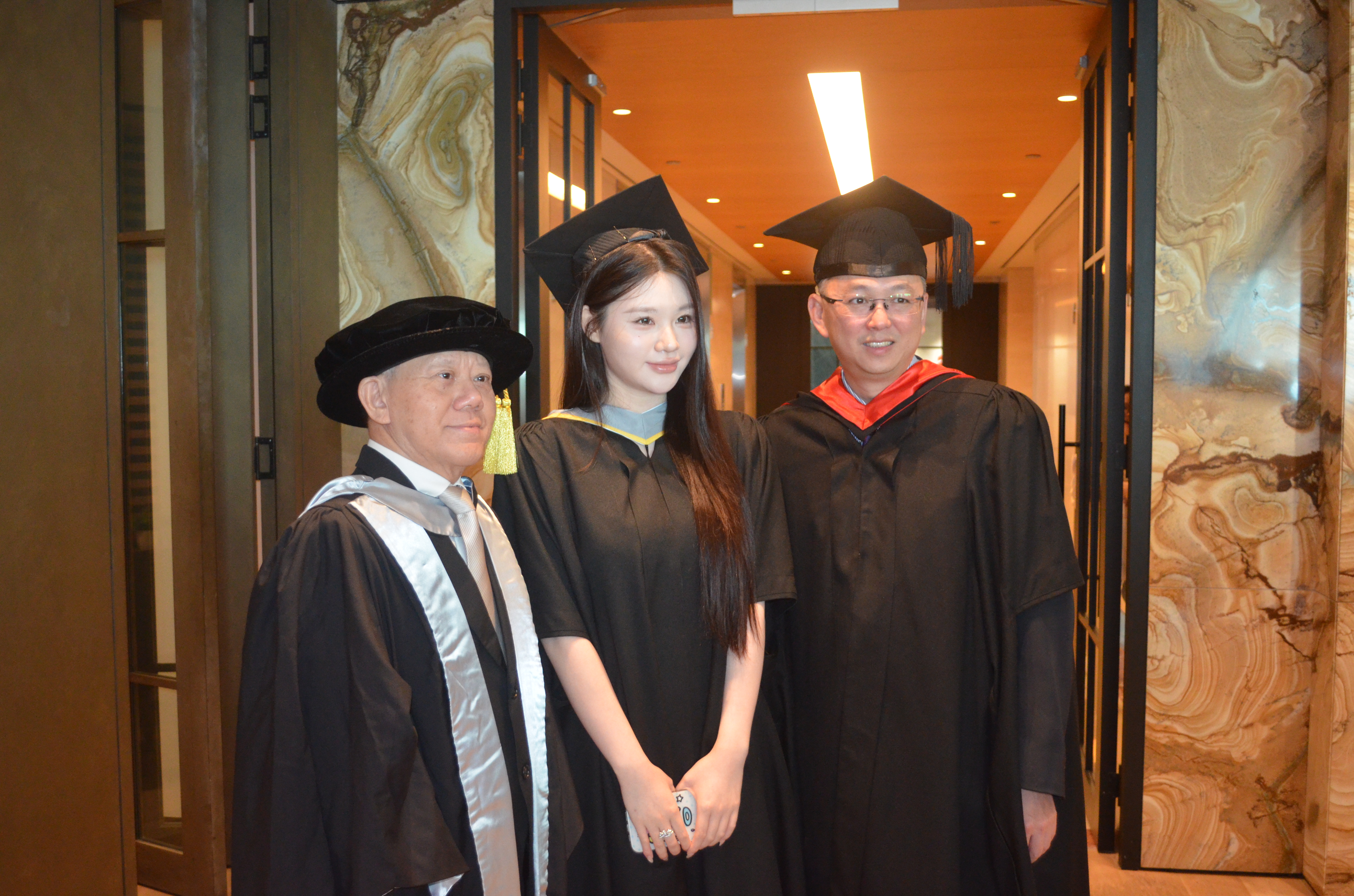 Graduation audience during video message