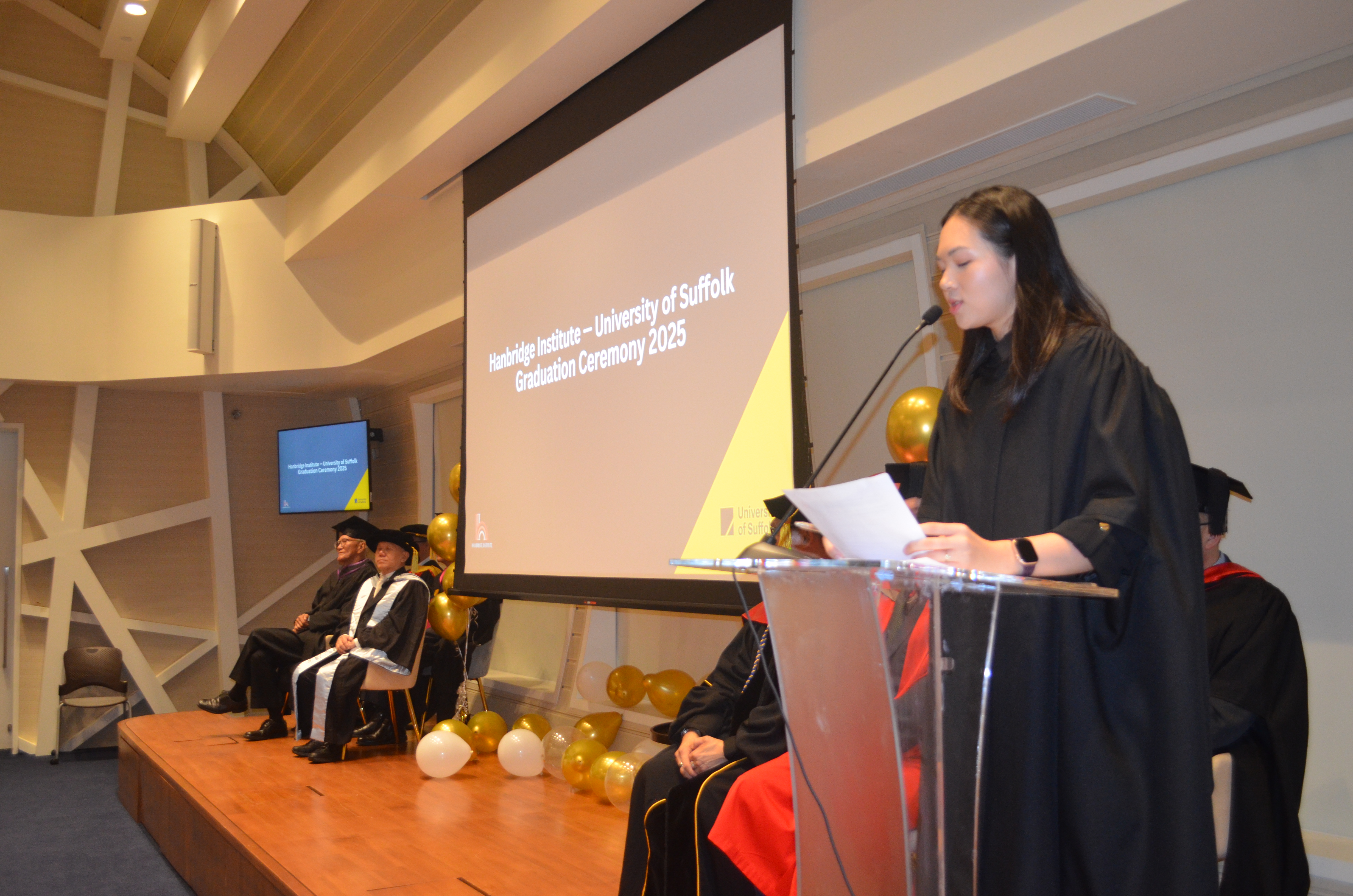 University of Suffolk representative at the ceremony