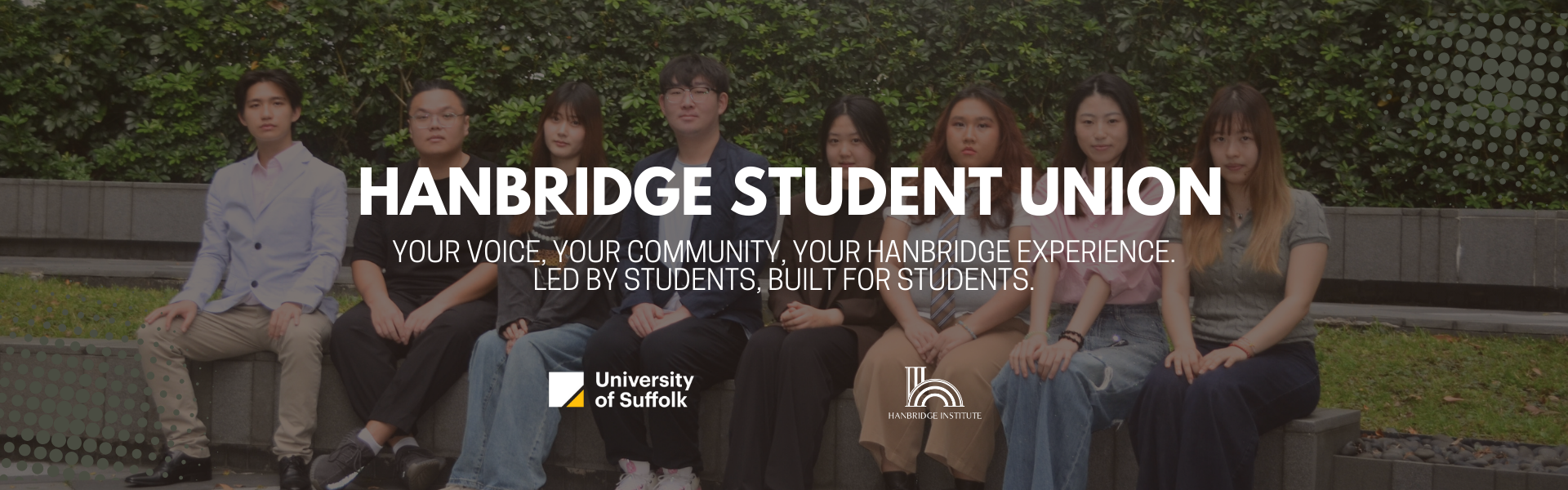 Graduates of the Hanbridge Institute University of Suffolk MBA programme celebrating their one-year degree completion.