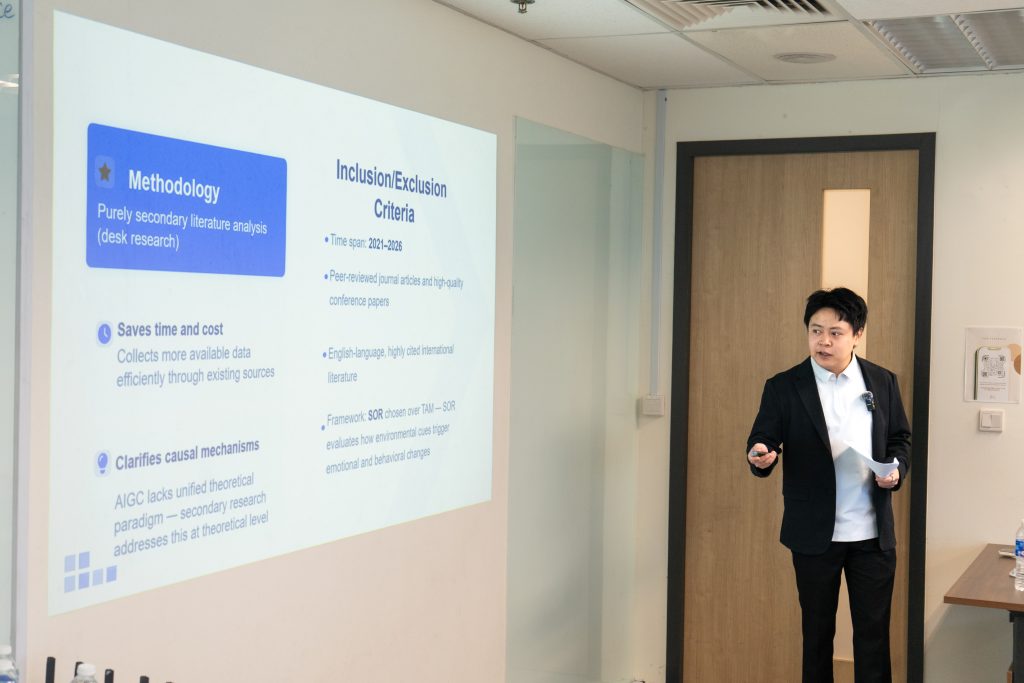 BA (Hons) Business Management students presenting their research at Hanbridge Institute