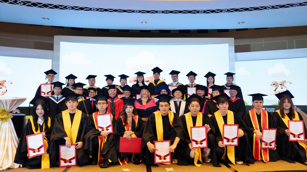 Hanbridge Institute higher education graduates celebrating their academic achievements at Graduation 2024